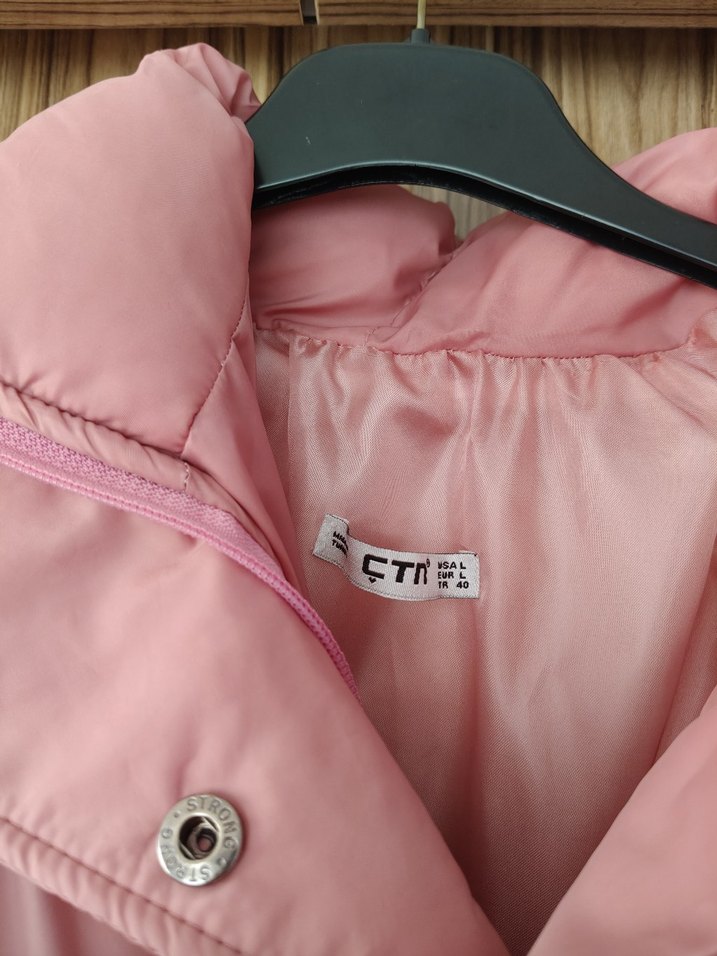 Pembe Kadın Kışlık Mont - Görsel 2