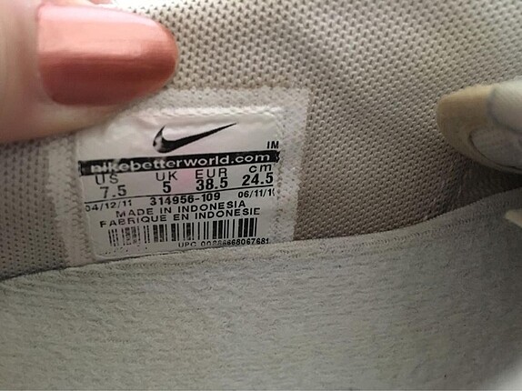 38 Beden Beyaz Nike ayakkabı