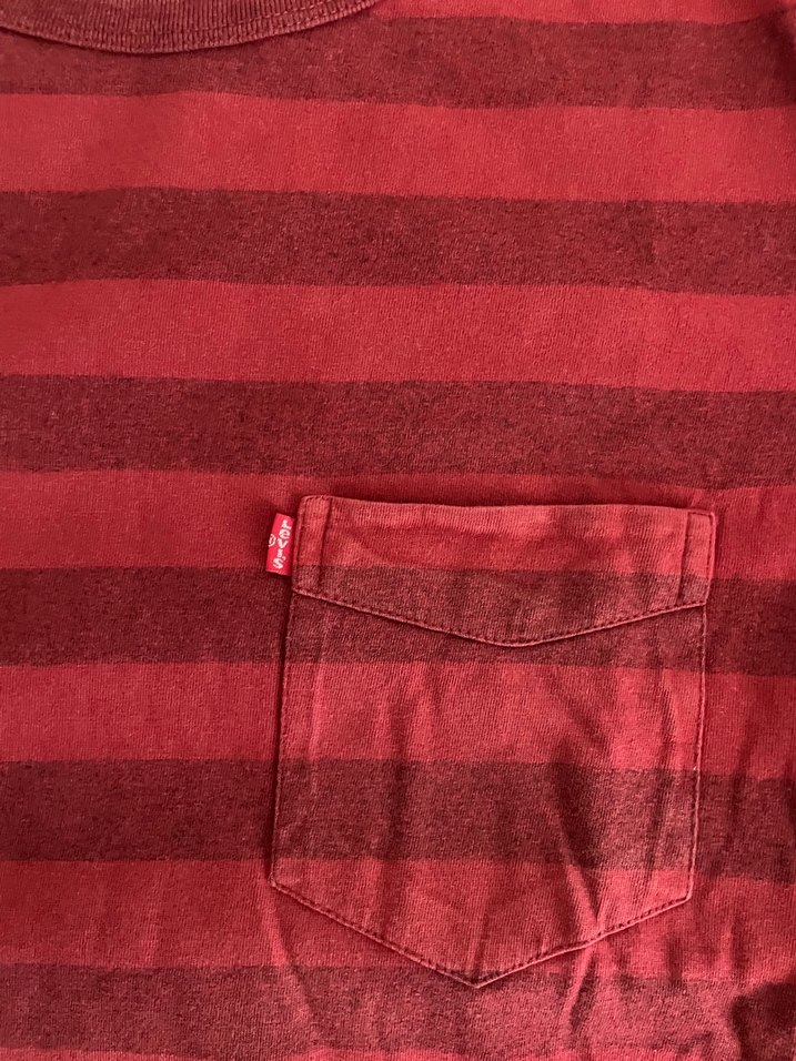 Kısa Kollu Koyu Kırmızı Erkek Tişört - Görsel 3