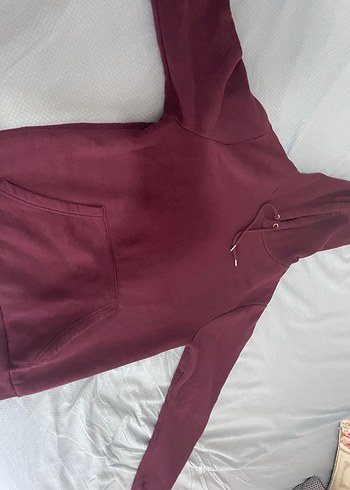 Mor Kapüşonlu Sweatshirt - Görsel 2