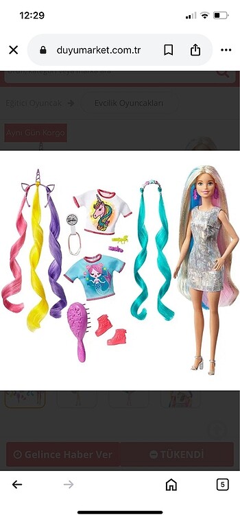 Barbie çılgın saçlar seti