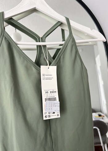 Kadın Haki Midi Kolsuz V Yakalı Tulum - Görsel 2