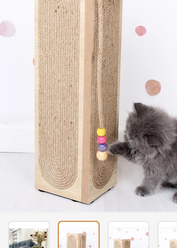 KEDİ TIRMALAMA TAHTASI KÖŞE MODEL  - Görsel 2