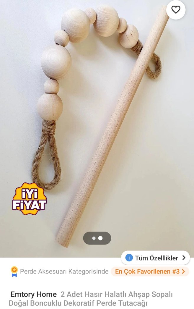 DEKORATİF PERDE BAĞLAMA AKSESUARI (TUTACAĞI) - Görsel 2