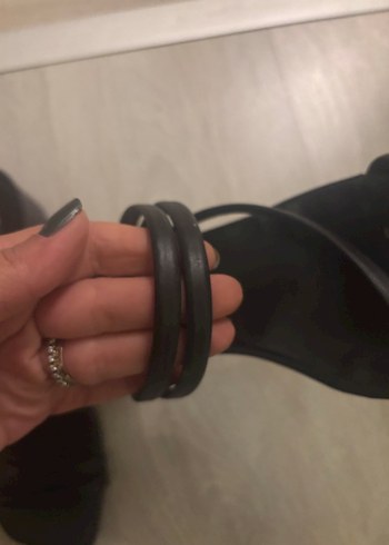 Siyah Topuklu Kadın Terlik - Görsel 6