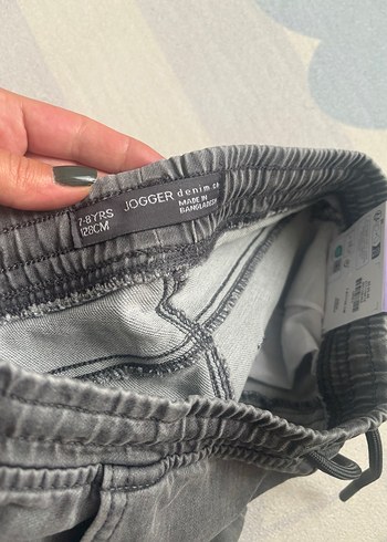 Erkek Çocuk Gri Elastik Bel Denim Pantolon - Görsel 6