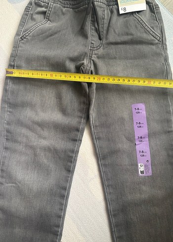 Erkek Çocuk Gri Elastik Bel Denim Pantolon - Görsel 4