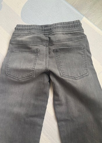 Erkek Çocuk Gri Elastik Bel Denim Pantolon - Görsel 5