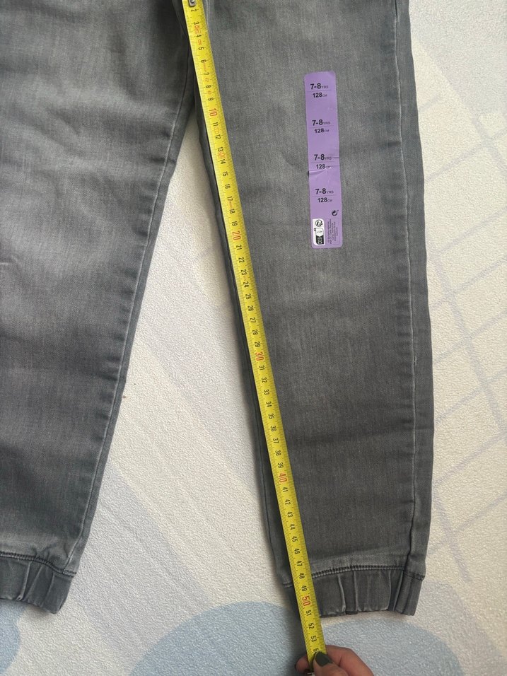 Erkek Çocuk Gri Elastik Bel Denim Pantolon - Görsel 3