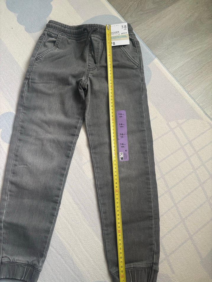 Erkek Çocuk Gri Elastik Bel Denim Pantolon - Görsel 2