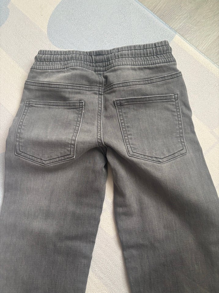 Erkek Çocuk Gri Elastik Bel Denim Pantolon - Görsel 5