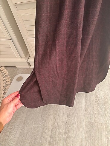 Trendyol & Milla Kareli kaşe elbise