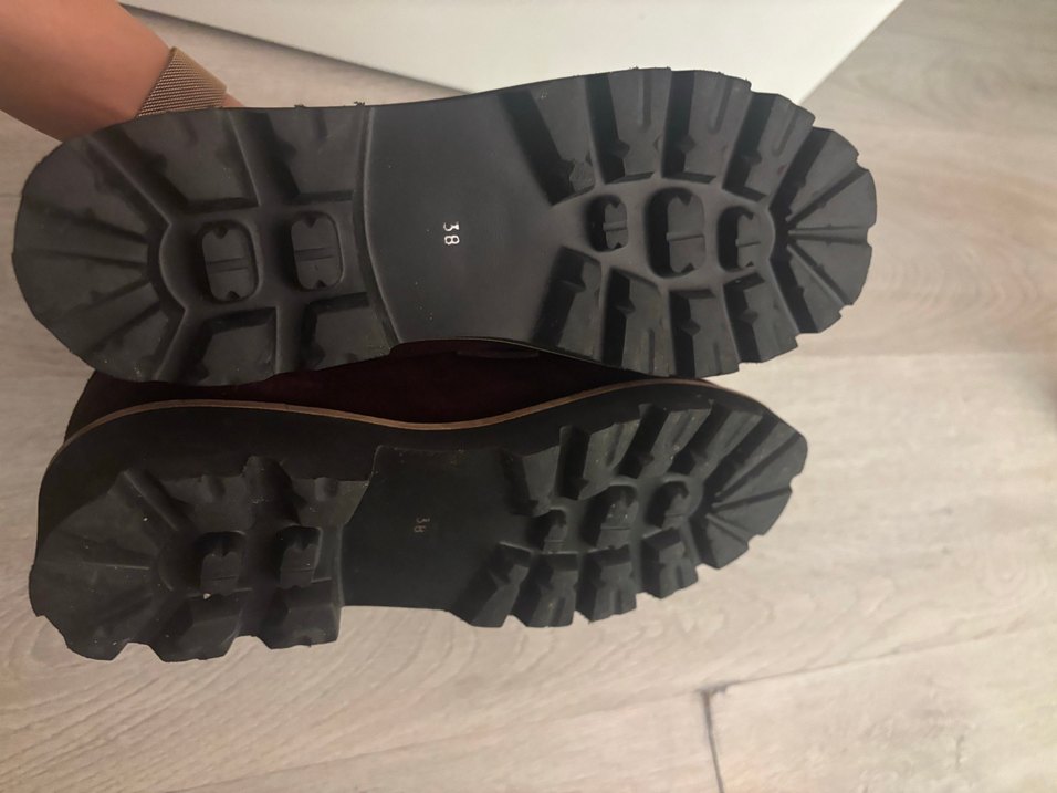 Bordo Süet Platform Topuklu Kadın Klasik Ayakkabı makosen - Görsel 4