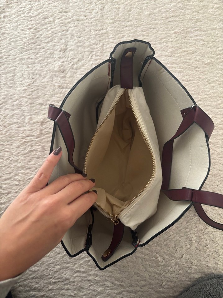 Bordo omuz çantası - Görsel 3