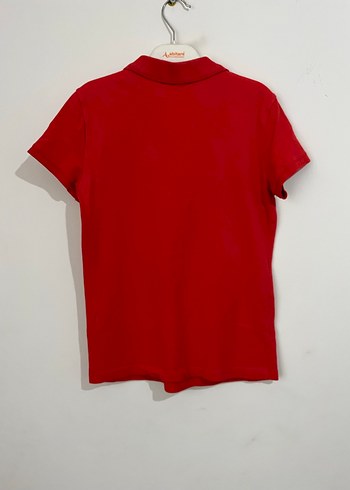 Kısa Kollu Kiraz çiçegi rengi Polo Yaka Tişört - Görsel 3