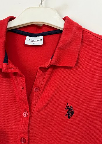 Kısa Kollu Kiraz çiçegi rengi Polo Yaka Tişört - Görsel 2