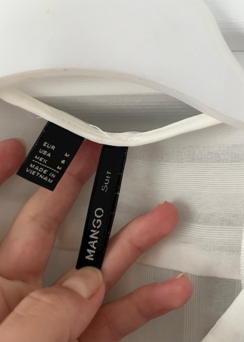 Beyaz Salaş Midi Kolsuz Kadın Yelek gömlek - Görsel 2