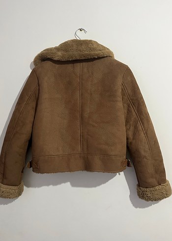 Kahverengi Kürklü Süet Kadın Ceket - Görsel 7