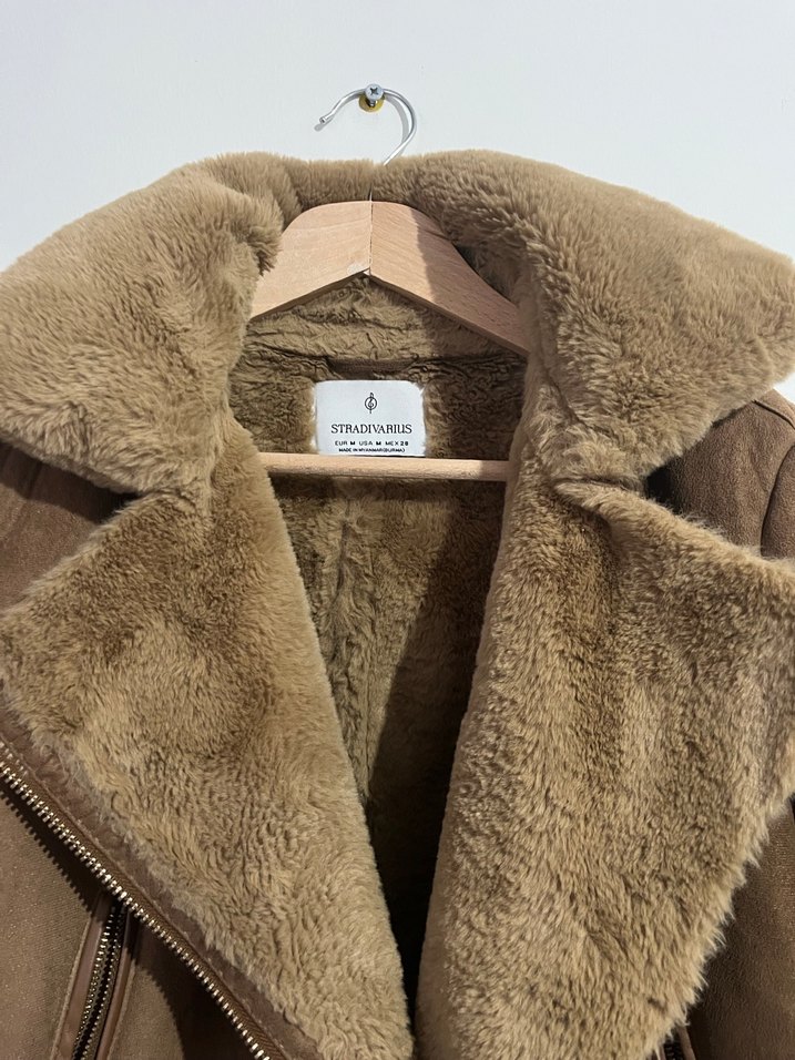 Kahverengi Kürklü Süet Kadın Ceket - Görsel 2