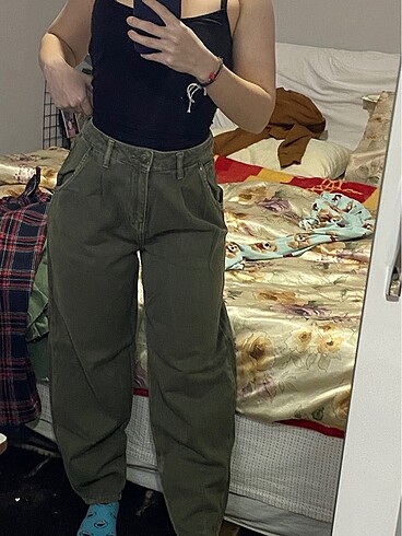 haki havuç model pantolon