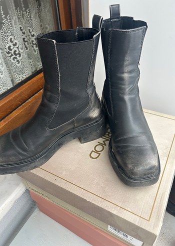 Tokalı Siyah Deri Kadın Bot - Görsel 2