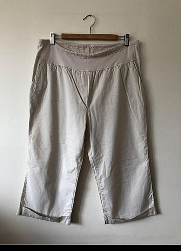 Krem XXXL / 46 Kapri Hamile Pantolon