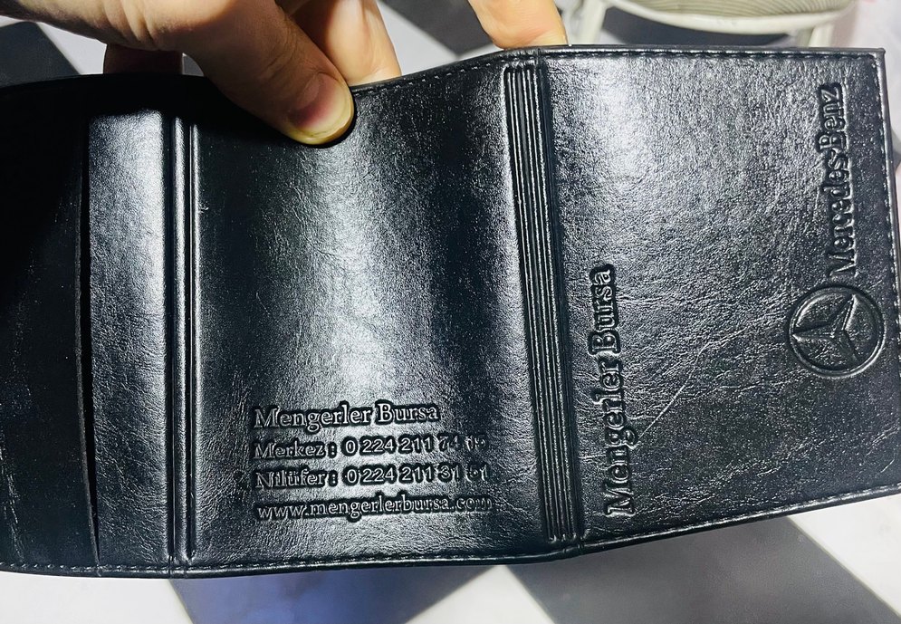 Siyah Parlak Biker Erkek Cüzdanı - Görsel 2