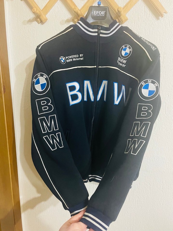 Siyah BMW Fermuarlı Erkek Sweatshirt Bmw Eşofman - Görsel 2