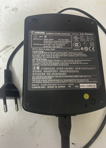 Canon CA-PS400 Kompakt Güç Adaptörü Siyah - Görsel 3