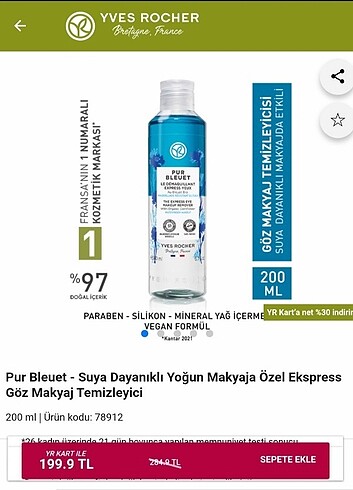 Beden Renk Yves Rocher Göz Makyaj Temizleme Suyu