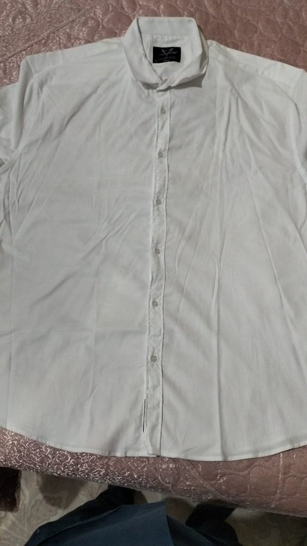 Erkek Beyaz uzun Kollu Düğmeli Gömlek - Görsel 5