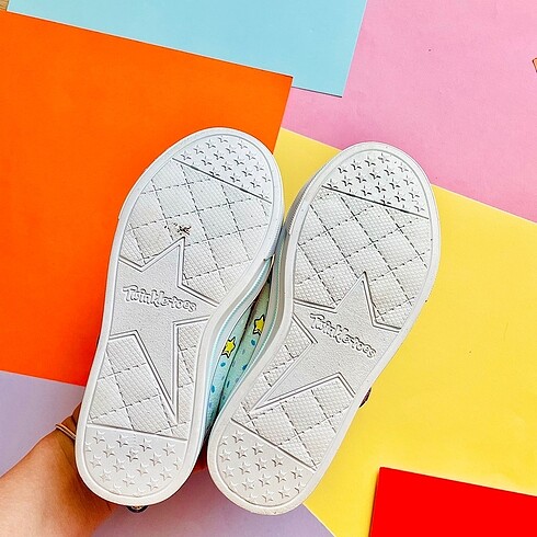 27 Beden pembe Renk SKECHERS TWİNKLE TOES SPOR AYAKKABI