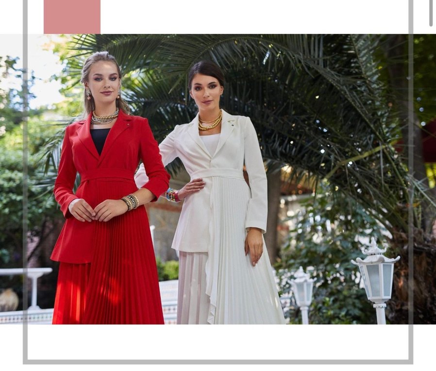 Beyaz Pileli Kadın Etek - Görsel 4