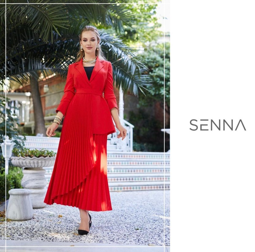 Beyaz Pileli Kadın Etek - Görsel 3