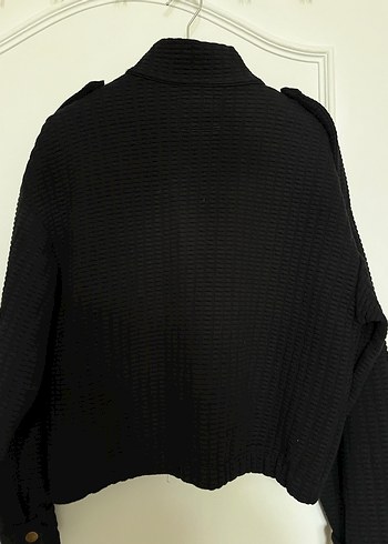 Siyah Kısa Kadın Ceket - Görsel 7