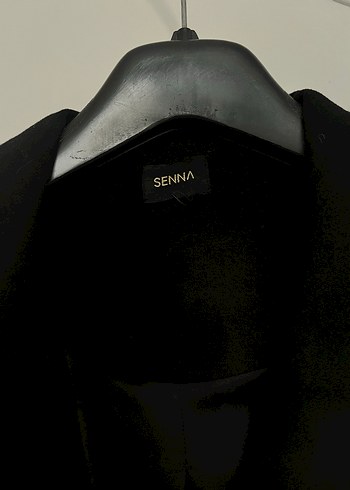 Kemerli Siyah Uzun Kaban - Görsel 7