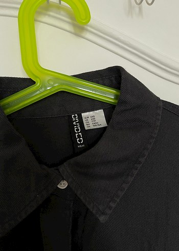 Gri Denim Kadın Gömlek - Görsel 3