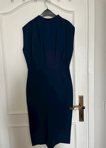Kadın Lacivert Kalem Elbise - Görsel 5