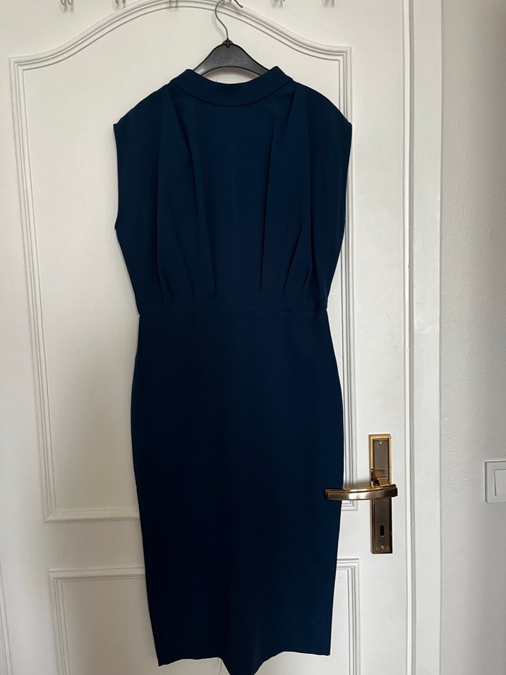 Kadın Lacivert Kalem Elbise - Görsel 5