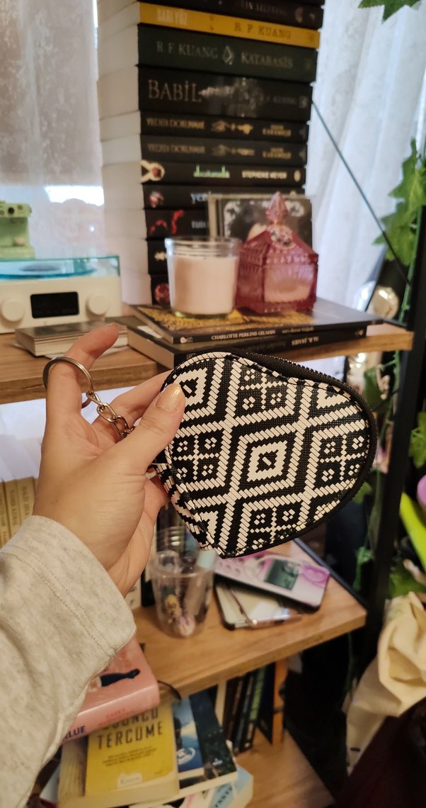 Bohem Püsküllü Kadın Anahtarlık çanta - Görsel 2