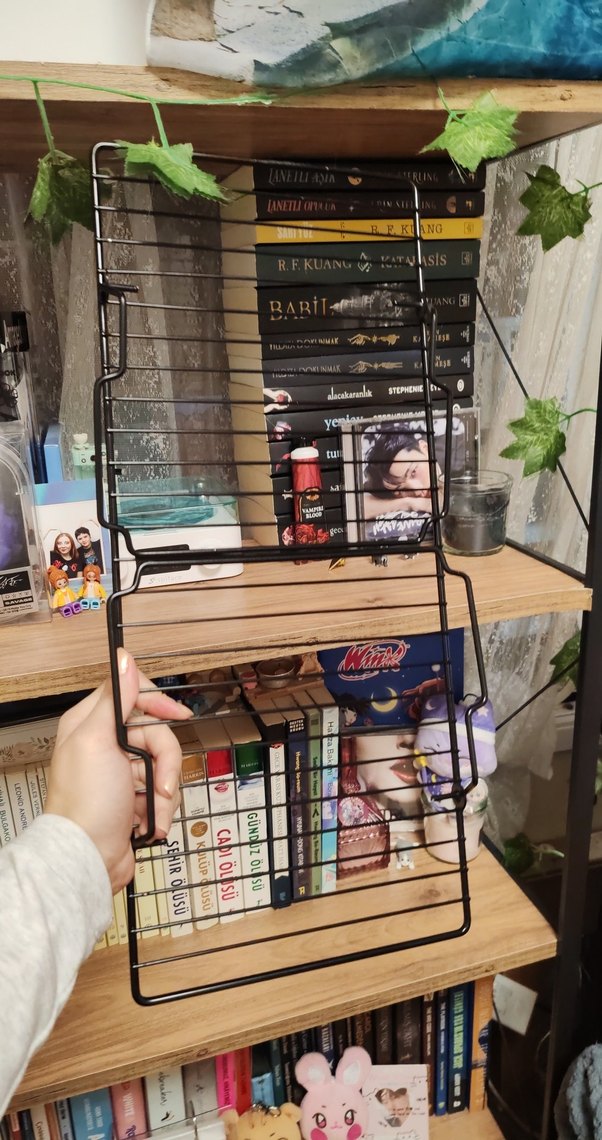 metal siyah katlanabilir raf - Görsel 2