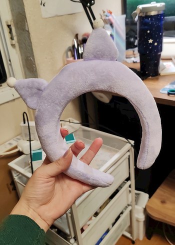 Mor Peluş Kedi Kulaklı Taç Kuromi - Görsel 2