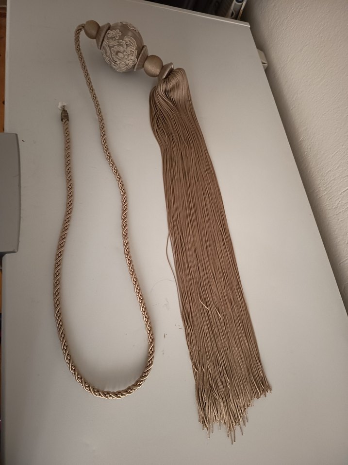 Nakışlı Bej Perde püskülü - Görsel 3