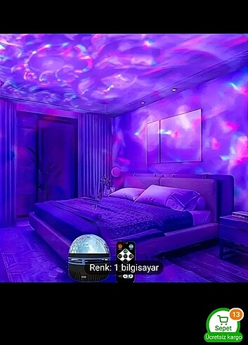 8 renk LED ışık odalar için 