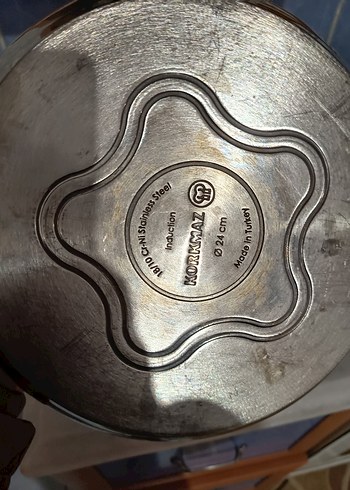 Korkmaz 24 cm büyük çelik tencere - Görsel 6