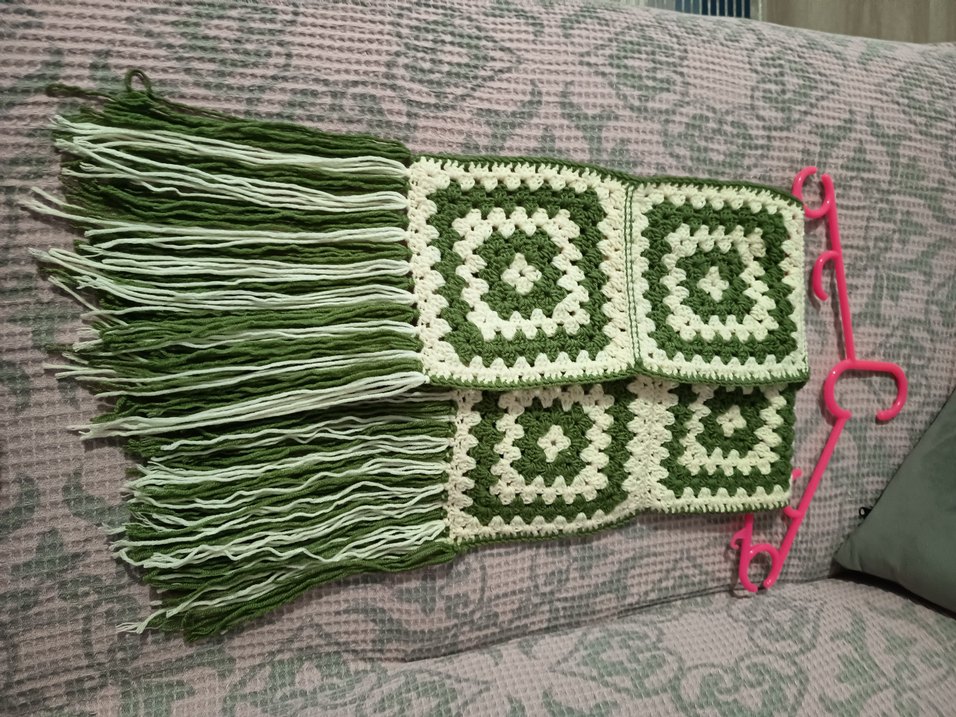 Yeşil krem motif el örgüsü  eldiven sıfır ürün - Görsel 3