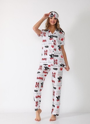  pijama takımi göz bandi eşortman tshirt #mickeymouse #mickey 