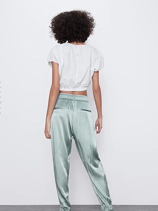 Zara ZARA ORİJİNALİ SU YEŞİLİ JOGGER PANTOLON