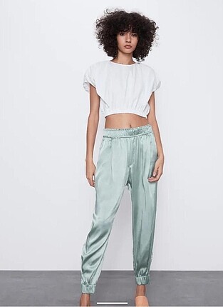 ZARA ORİJİNALİ SU YEŞİLİ JOGGER PANTOLON