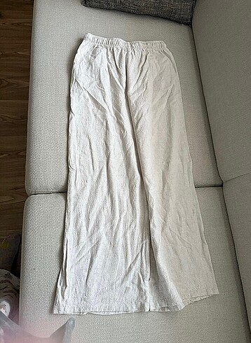 Stradivarius Stradivarius krem bej keten pantolon